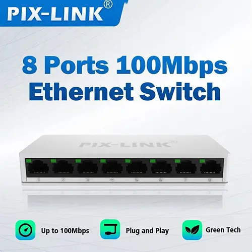 Pix Link SW08 Port 10-100MBPS