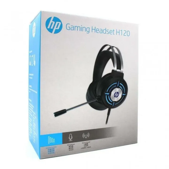 HP H120 USB 2-Pin Gaming Headset – Wired Over-Ear Headphones with Microphone Control (Black) 4