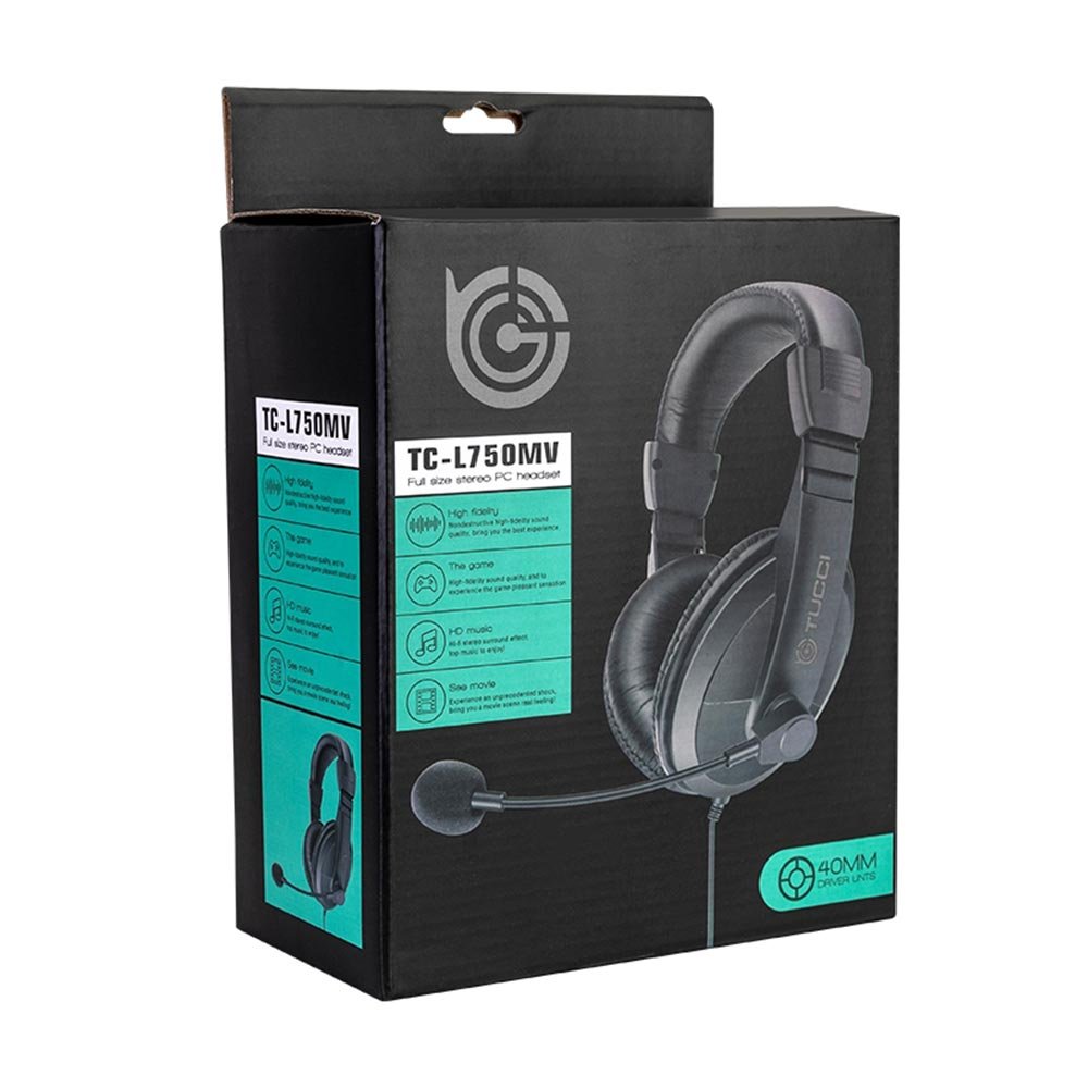 TUCCI TC-L750MV Stereo Gaming Headset – Wired PC Headphones with Microphone 3