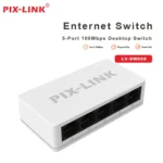 PIX-LINK SW05S 5-Port Ethernet Switch – High Speed Network Hub for Home & Office